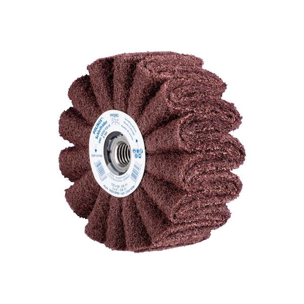 Pferd 5" x 2" POLINOX Non-Woven Finishing Drum - 5/8-11 Thread, PNG, A/O 180 Grit 43108 - main
